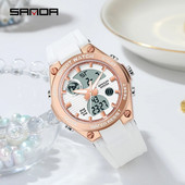 Meeste spordikellad Meeste kahe analoogekraaniga digitaalne elektrooniline käekell, mood naiste kvarts, veekindlad käekellad, poiss, tüdruk, kell