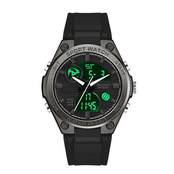 Мъжки спортни часовници мъжки двоен аналогов дисплей цифров електронен часовник моден женски кварцов водоустойчив ръчен часовник момче момиче часовник