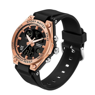 Meeste spordikellad Meeste kahe analoogekraaniga digitaalne elektrooniline käekell, mood naiste kvarts, veekindlad käekellad, poiss, tüdruk, kell