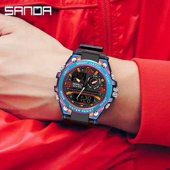 SANDA Топ марка мъжки часовници 5ATM Водоустойчив спортен военен ръчен часовник Кварцов електронен часовник Мъжки часовник G стил Relogio Masculino