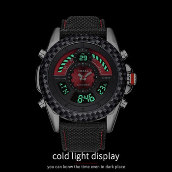 Ψηφιακά ρολόγια χειρός για άνδρες Στρατιωτικά ρολόγια LED SMAEL βραχιόλι Δωρεάν αποστολή Electronic 1369 Cool Men Αδιάβροχα αθλητικά ρολόγια