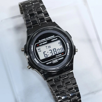 Мъжки часовник Класически стоманени LED цифрови часовници Алармен хронограф Електронен спортен ръчен часовник за мъже Жени erkek kol saati