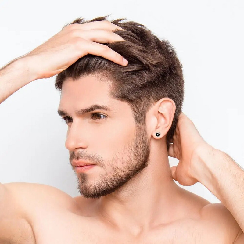 BONISKISS Fashion Punk Pentagram Hantlid Roostevabast Terasest Kõrvarõngad Naistele Meeste Kullavärvi Kõrvarõngad Ehted Dropshipping