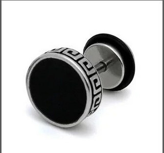 1 vnt. Aukštos kokybės apvalios formos vintažiniai auskarai vyrams Moterims Unisex Madingi titano plieno papuošalai vakarėliui ausų papuošalai