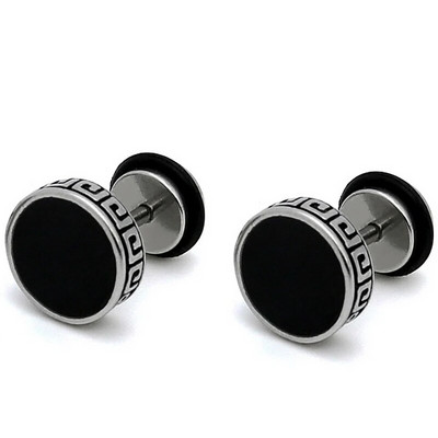 1 vnt. Aukštos kokybės apvalios formos vintažiniai auskarai vyrams Moterims Unisex Madingi titano plieno papuošalai vakarėliui ausų papuošalai