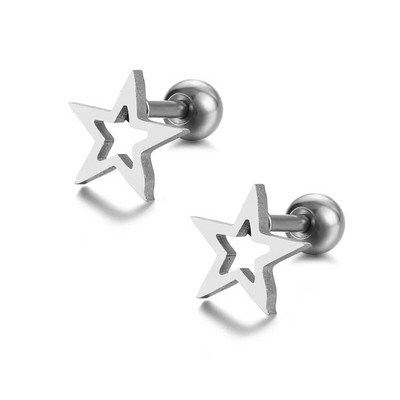 Γεωμετρικά σκουλαρίκια από ανοξείδωτο ατσάλι Μίνι Στρογγυλά Σκουλαρίκια Αστέρι για Γυναικεία Ανδρικά Πανκ Vintage Σκουλαρίκια Cute Girls Party Ανδρικά κοσμήματα
