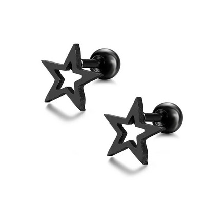 Γεωμετρικά σκουλαρίκια από ανοξείδωτο ατσάλι Μίνι Στρογγυλά Σκουλαρίκια Αστέρι για Γυναικεία Ανδρικά Πανκ Vintage Σκουλαρίκια Cute Girls Party Ανδρικά κοσμήματα