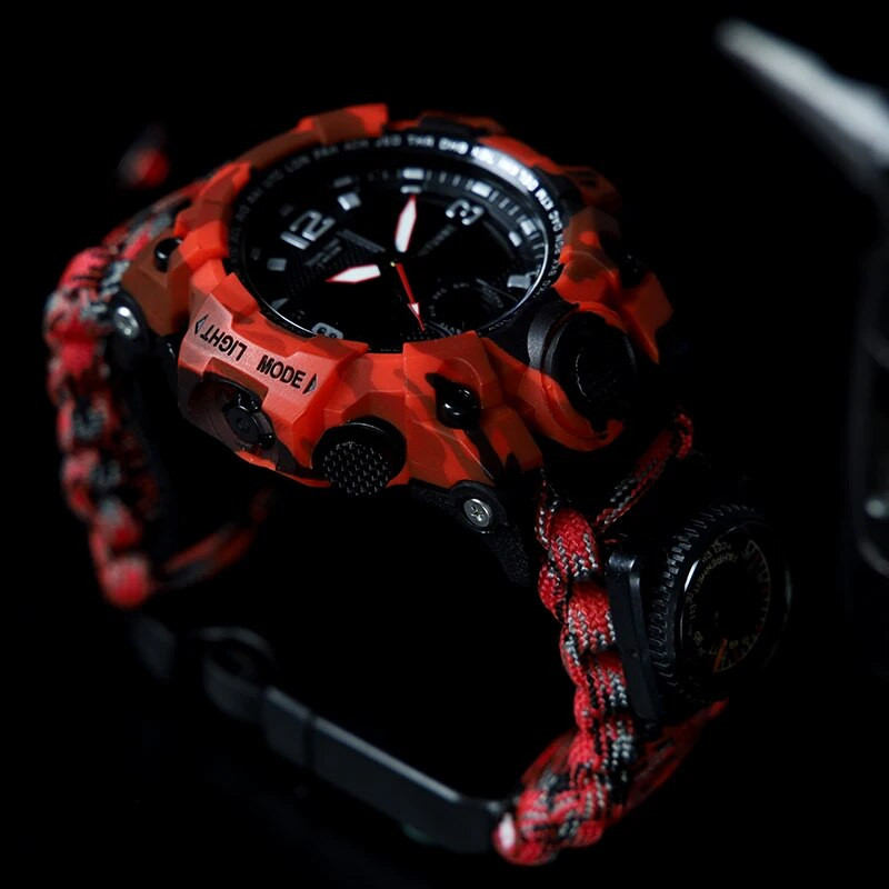 SHIYUNME meeste top kamuflaažist sõjaväekell veekindel kompass kronograaf elektrooniline multifunktsionaalne välispordikell