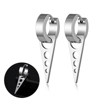 Πανκ Γεωμετρικά Σκουλαρίκια Γυναικεία Ανδρικά Κοσμήματα Γούρια Σκουλαρίκι από ανοξείδωτο ατσάλι Κοίλο Piercing