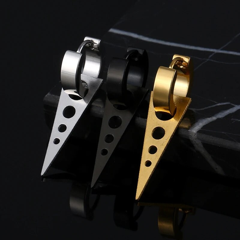 Πανκ Γεωμετρικά Σκουλαρίκια Γυναικεία Ανδρικά Κοσμήματα Γούρια Σκουλαρίκι από ανοξείδωτο ατσάλι Κοίλο Piercing