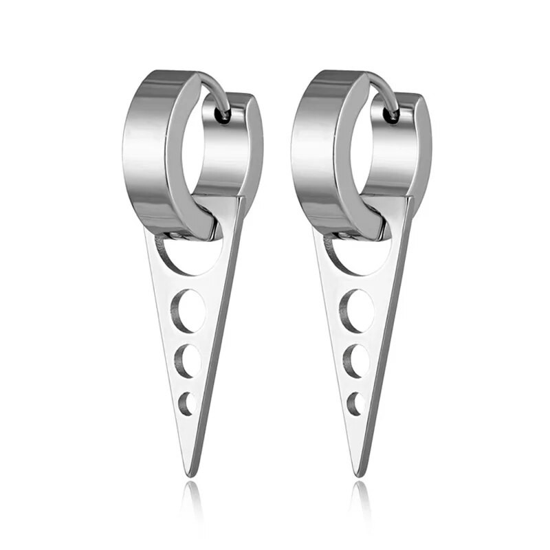 Πανκ Γεωμετρικά Σκουλαρίκια Γυναικεία Ανδρικά Κοσμήματα Γούρια Σκουλαρίκι από ανοξείδωτο ατσάλι Κοίλο Piercing