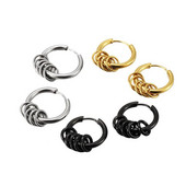 Vyriški/moteriški pankiški titano plieno auskarai maži apskritimai, apvalūs vielos auskarai, antialerginiai 316L nerūdijančio plieno auskarai, papuošalai