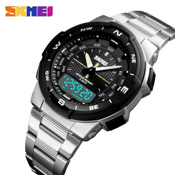 SKMEI Ежедневен спортен часовник Военен ръчен часовник Външен водоустойчив 5 бара Удароустойчив цифров будилник Електронен ръчен часовник