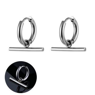 Nerūdijančio plieno auskarai moterims Vyriški gotikos gatvės hiphopo papuošalų auskarai