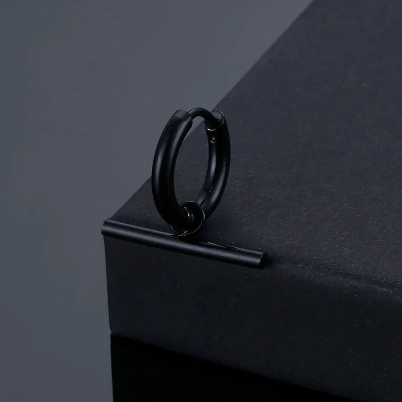 Nerūdijančio plieno auskarai moterims Vyriški gotikos gatvės hiphopo papuošalų auskarai