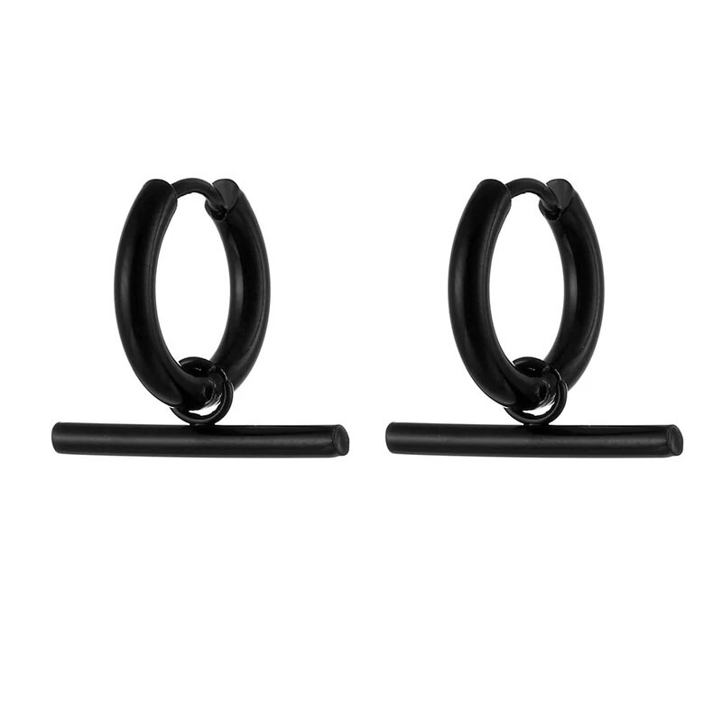 Nerūdijančio plieno auskarai moterims Vyriški gotikos gatvės hiphopo papuošalų auskarai