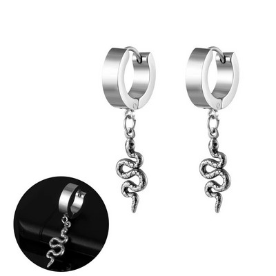 Laheda disainiga roostevabast terasest madu lukuga sulgedest kõrvarõngad naistele meestele gooti tänava hip-hop kõrva ehted ripats kõrvatropid