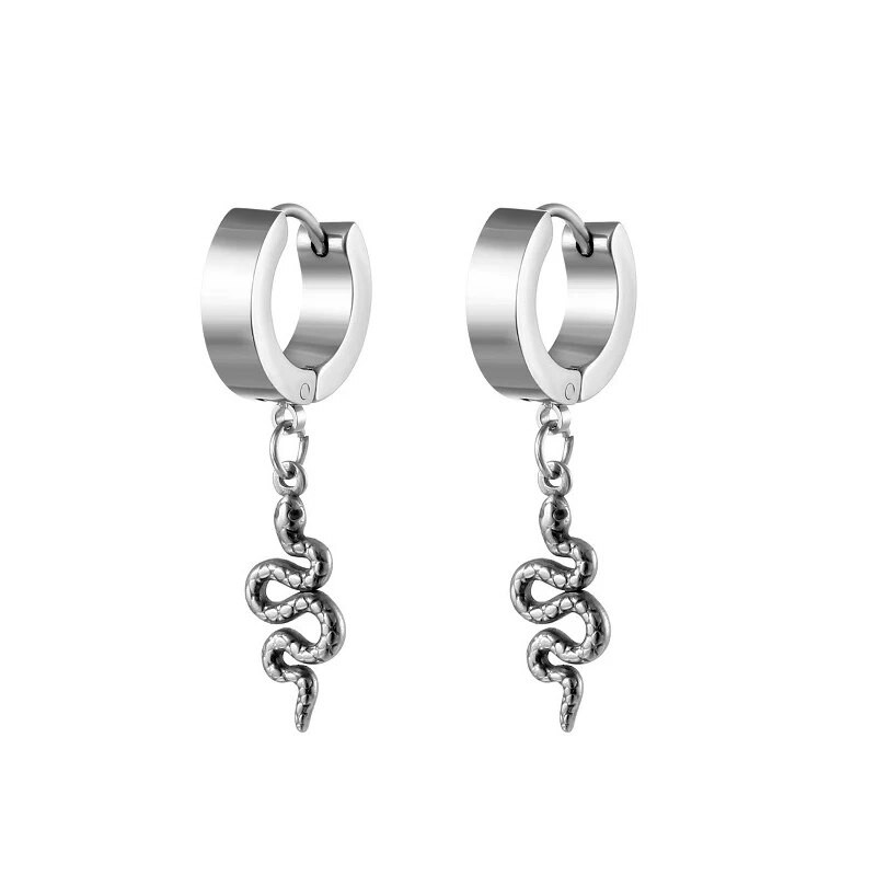 Laheda disainiga roostevabast terasest madu lukuga sulgedest kõrvarõngad naistele meestele gooti tänava hip-hop kõrva ehted ripats kõrvatropid