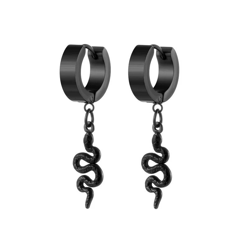 Laheda disainiga roostevabast terasest madu lukuga sulgedest kõrvarõngad naistele meestele gooti tänava hip-hop kõrva ehted ripats kõrvatropid
