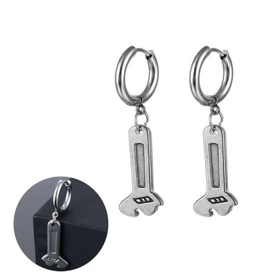 Gothic Street Hip Hop Design Viseće naušnice od nehrđajućeg čelika za žene Muškarci Nakit za uši Privjesak Naušnice