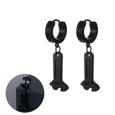 Gothic Street Hip Hop Design Viseće naušnice od nehrđajućeg čelika za žene Muškarci Nakit za uši Privjesak Naušnice