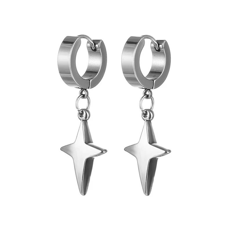 Gothic Street Hip Hop Design Viseće naušnice od nehrđajućeg čelika za žene Muškarci Nakit za uši Privjesak Naušnice