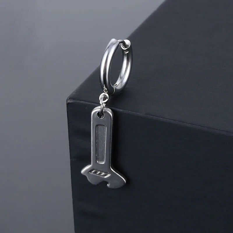 Gothic Street Hip Hop Design Viseće naušnice od nehrđajućeg čelika za žene Muškarci Nakit za uši Privjesak Naušnice