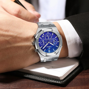 CHENXI Луксозен висококачествен часовник за мъже Хронограф от неръждаема стомана Кварцови ръчни часовници Модни спортни водоустойчиви часовници Мъжки