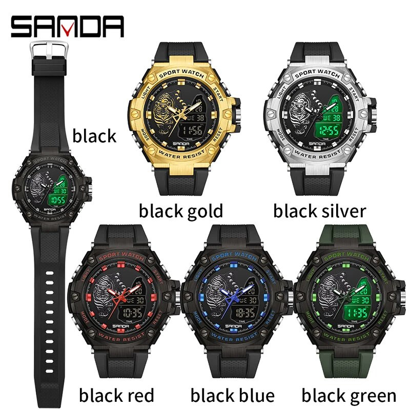 SANDA Uued Kvartskellad Meeste Veekindlus 50 M Sport Wist Kellad Meestele Mood Meeste Elektrooniline Kell Stopper Helendav