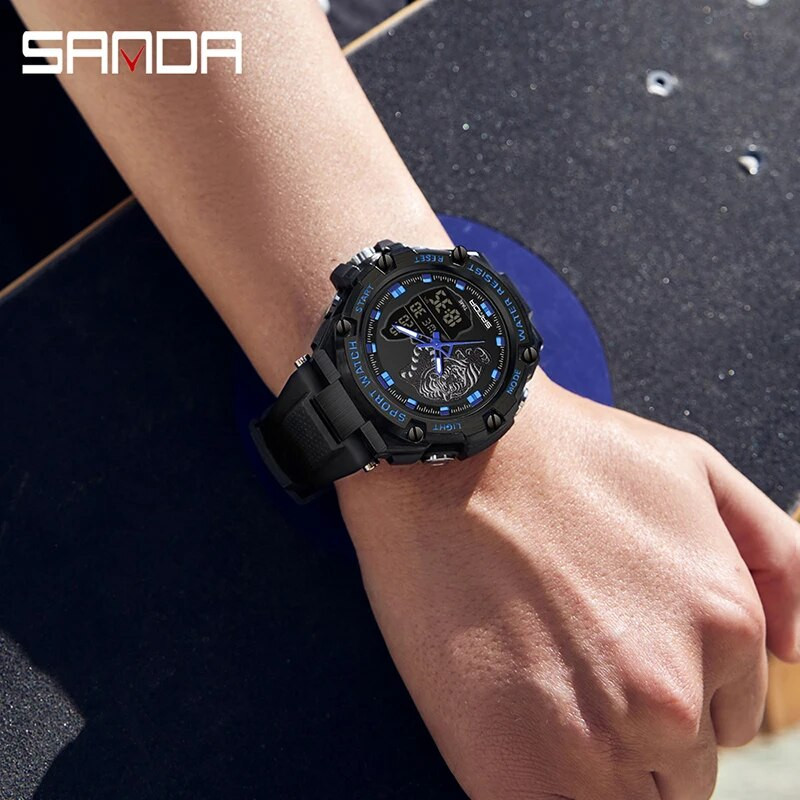SANDA Uued Kvartskellad Meeste Veekindlus 50 M Sport Wist Kellad Meestele Mood Meeste Elektrooniline Kell Stopper Helendav