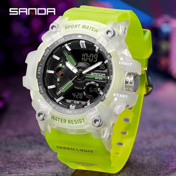 SANDA Quartz ανδρικό ρολόι Water Resiatance 50M Outdoor Sport Wist ρολόγια για άνδρες Μόδα ανδρικό ηλεκτρονικό ρολόι χρονόμετρο φωτεινό