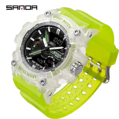 SANDA kvartskell meeste veekindel 50M välistingimustes kasutatavad sportlikud käekellad meestele mood meeste elektrooniline kell stopper helendav
