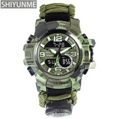 SHIYUNME geriausio prekės ženklo lauko sporto vyriškas elektroninis laikrodis, kompasinis termometras, vandeniui atsparus LED skaitmeninis kvarcinis laikrodis vyriškas rankinis laikrodis