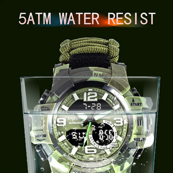 SHIYUNME Топ Марка Спорт на открито Мъжки електронен часовник Компас Термометър Водоустойчив LED цифров кварцов часовник Мъжки ръчен часовник