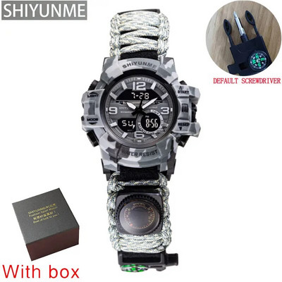 SHIYUNME geriausio prekės ženklo lauko sporto vyriškas elektroninis laikrodis, kompasinis termometras, vandeniui atsparus LED skaitmeninis kvarcinis laikrodis vyriškas rankinis laikrodis