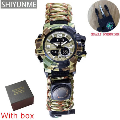 SHIYUNME geriausio prekės ženklo lauko sporto vyriškas elektroninis laikrodis, kompasinis termometras, vandeniui atsparus LED skaitmeninis kvarcinis laikrodis vyriškas rankinis laikrodis