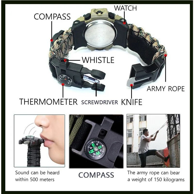 SHIYUNME geriausio prekės ženklo lauko sporto vyriškas elektroninis laikrodis, kompasinis termometras, vandeniui atsparus LED skaitmeninis kvarcinis laikrodis vyriškas rankinis laikrodis