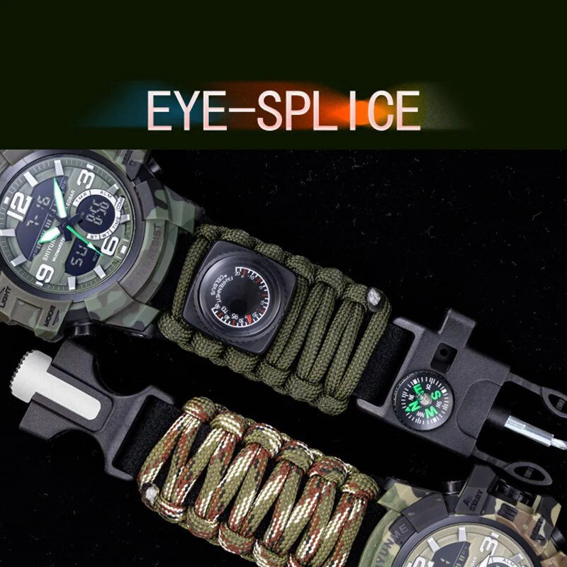 SHIYUNME geriausio prekės ženklo lauko sporto vyriškas elektroninis laikrodis, kompasinis termometras, vandeniui atsparus LED skaitmeninis kvarcinis laikrodis vyriškas rankinis laikrodis