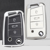 TPU autovõtme ümbris täiskaanega VW Volkswagen Golf 7 MK7 Tiguan MK2 jaoks SEAT Ateca Leon FR 2 Ibiza jaoks Skoda Octavia jaoks