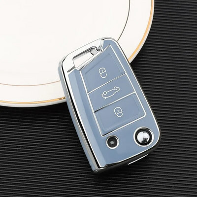 TPU autovõtme ümbris täiskaanega VW Volkswagen Golf 7 MK7 Tiguan MK2 jaoks SEAT Ateca Leon FR 2 Ibiza jaoks Skoda Octavia jaoks