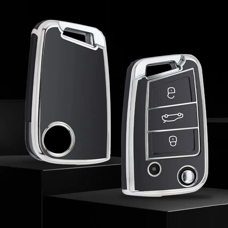 TPU autovõtme ümbris täiskaanega VW Volkswagen Golf 7 MK7 Tiguan MK2 jaoks SEAT Ateca Leon FR 2 Ibiza jaoks Skoda Octavia jaoks