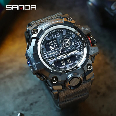 SANDA Марка G- Style Военен часовник Мъжки цифрови спортни часовници за мъже Водоустойчив електронен ръчен часовник Мъжки 2022 г. Relogios