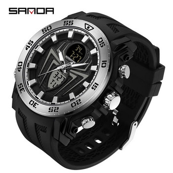 SANDA Мъжки военни часовници Модни спортни часовници Аналогови електронни LED ръчни часовници за мъже 50M Водоустойчив часовник Relogio Masculino