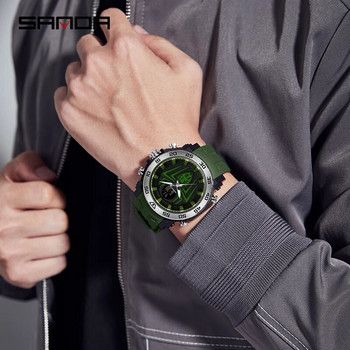 Ανδρικά ρολόγια SANDA Military Fashion Sport Watch Αναλογικά ηλεκτρονικά LED ρολόγια χειρός για άνδρες 50M αδιάβροχο ρολόι Relogio Masculino