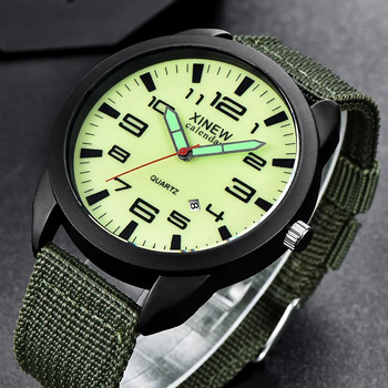 Моден мъжки спортен часовник Многофункционални електронни часовници за мъже Календар на открито Военен аналогов кварцов ръчен часовник