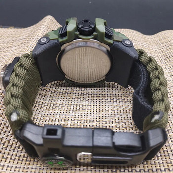 Ανδρικό ρολόι χειρός SHIYUNME G Style Ρολόι Tactical Paracord Quartz Θερμόμετρο πυξίδας Αδιάβροχο LED αθλητικό ρολόι ηλεκτρονίων εξωτερικού χώρου