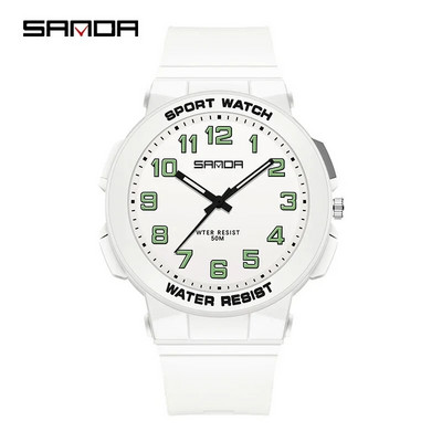 2023 m. Sanda 6123 Laikrodis Parduodamas elektroninis vyriškas skaitmeninis lauko paprastas naktinis, vandeniui atsparus laikrodis, didmeninė prekyba