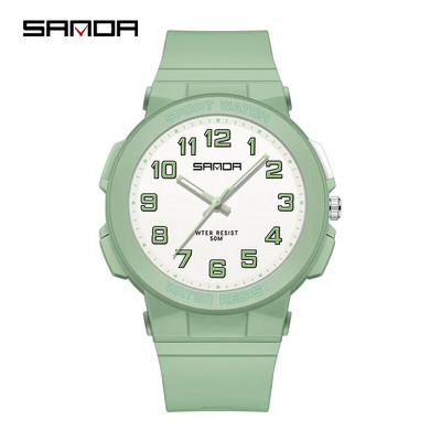 2023 m. Sanda 6123 Laikrodis Parduodamas elektroninis vyriškas skaitmeninis lauko paprastas naktinis, vandeniui atsparus laikrodis, didmeninė prekyba