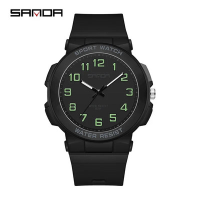 2023 m. Sanda 6123 Laikrodis Parduodamas elektroninis vyriškas skaitmeninis lauko paprastas naktinis, vandeniui atsparus laikrodis, didmeninė prekyba