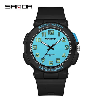 2023 m. Sanda 6123 Laikrodis Parduodamas elektroninis vyriškas skaitmeninis lauko paprastas naktinis, vandeniui atsparus laikrodis, didmeninė prekyba